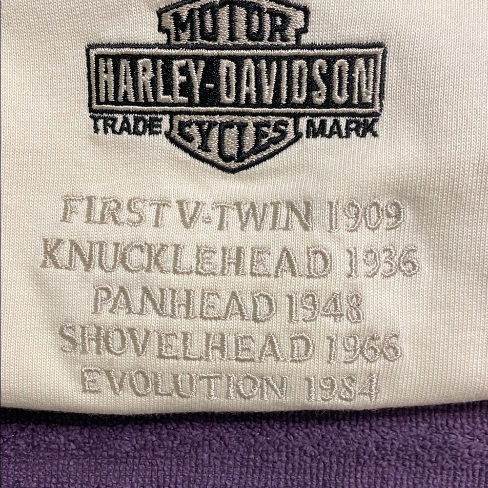 Harley-Davidson Cream Long Sleeve Tee - Picture 4 of 7
